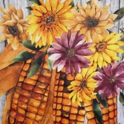 Northlight Indian Corn "Welcome" Fall Harvest Outdoor House Flag - 40 In. X 28 In. -The Home Depot Shop northlight seasonal decorations 35766479 44 1000