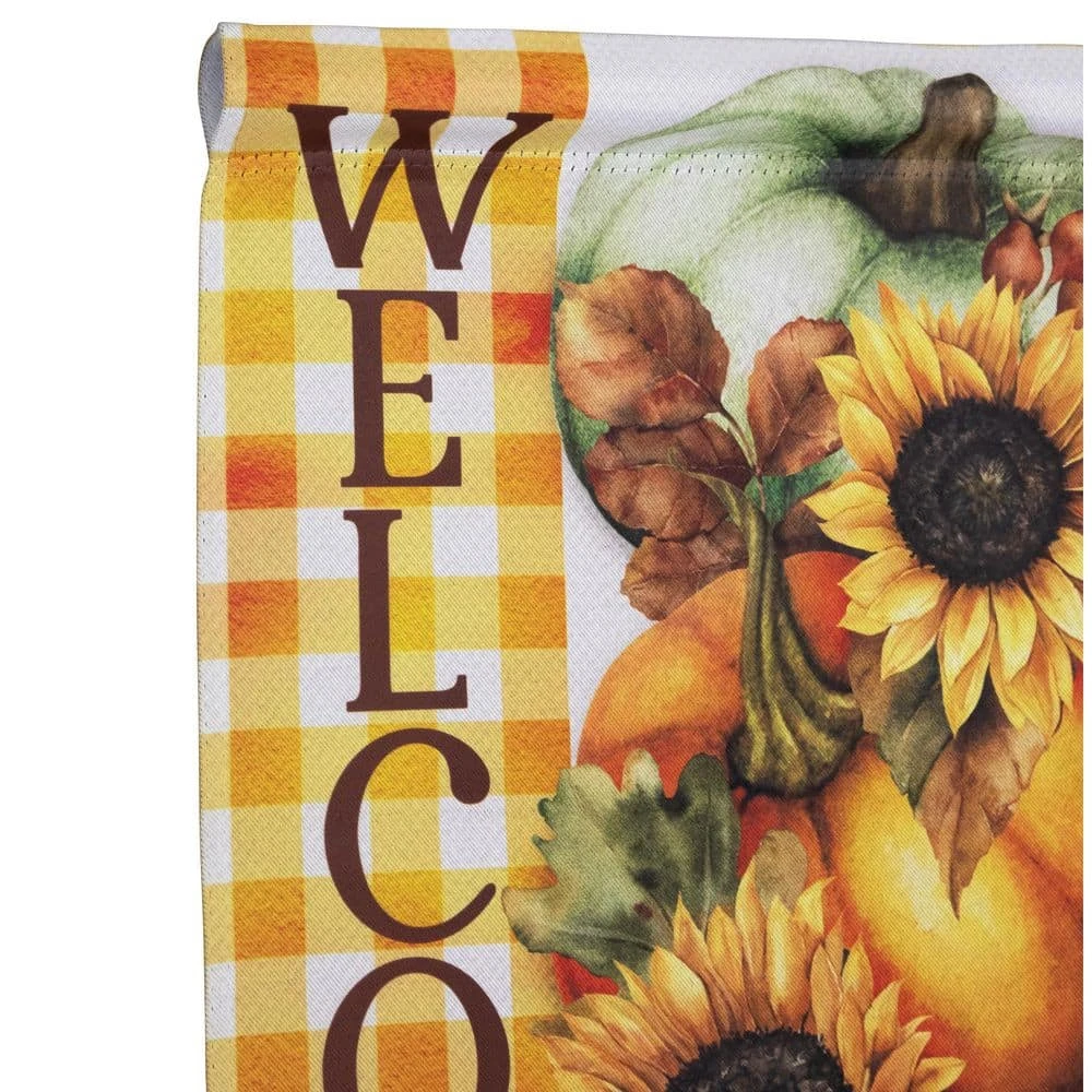 Northlight Pumpkins And Sunflowers Welcome Fall Harvest Outdoor Garden Flag-18 In. X 12.5 In. 4 Northlight Pumpkins And Sunflowers Welcome Fall Harvest Outdoor Garden Flag-18 In. X 12.5 In. - Image 4