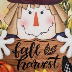 Northlight 40 In. X 28 In. Scarecrow Fall Harvest Outdoor House Flag -The Home Depot Shop northlight seasonal decorations 35766482 1f 1000