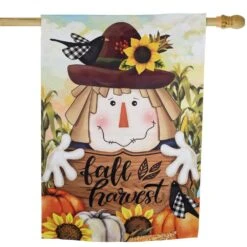 Northlight 40 In. X 28 In. Scarecrow Fall Harvest Outdoor House Flag -The Home Depot Shop northlight seasonal decorations 35766482 4f 1000