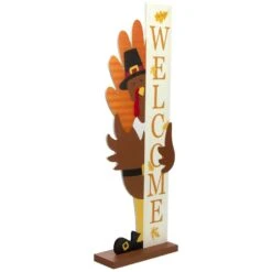 Northlight Turkey Welcome Fall Harvest Outdoor Porch Sign-35.5 In. -The Home Depot Shop northlight seasonal decorations 35771135 4f 1000
