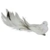 Northlight 8 In. White Glittered Clip On Bird Christmas Ornament