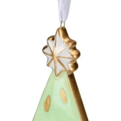 Northlight 4.5 In. Green And Gold Christmas Tree Hanging Ornament -The Home Depot Shop northlight single christmas ornaments 34865430 4f 1000