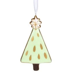Northlight 4.5 In. Green And Gold Christmas Tree Hanging Ornament