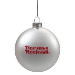 Northlight 3 In. Norman Rockwell Christmas Surprise Glass Disc Ornament -The Home Depot Shop northlight single christmas ornaments 34963844 4f 1000