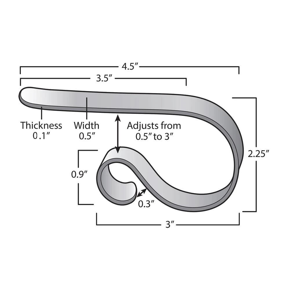 2.5 In. Metal Antique Brass Embossed Holly Stocking Holder (4-Pack) 8 2.5 In. Metal Antique Brass Embossed Holly Stocking Holder (4-Pack) - Image 8