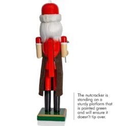 15 In. Wooden Christmas Toy Maker Nutcracker-Red And Green Wood Nutcracker With Brown Apron, Toy Car And Hammer-Holiday -The Home Depot Shop ornativity christmas figurines or 176 44 1000