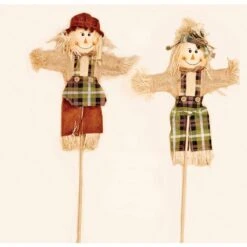 12 In. Scarecrow Pick On 10 In. Stick (4-Set Of 2)