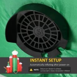 OUTSUNNY 10 Ft. LED Animatronic Christmas Candy Castle, Blow-Up Outdoor LED Yard Display Inflatable Halloween -The Home Depot Shop outsunny christmas inflatables 844 534v80mx 1f 1000