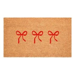 Bow Trio Red 17 In. X 29 In. Indoor/Outdoor Doormat