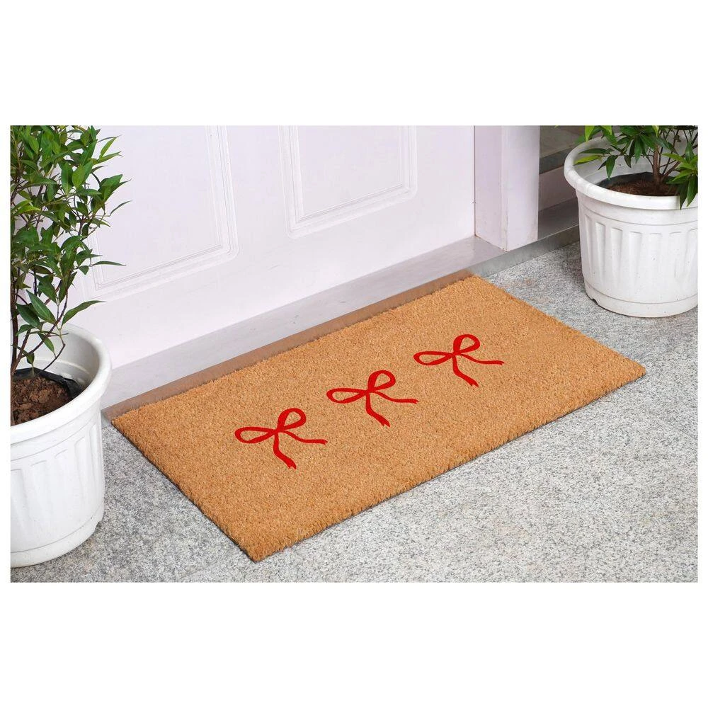Bow Trio Red 24 In. X 36 In. Indoor/Outdoor Doormat 6 Bow Trio Red 24 In. X 36 In. Indoor/Outdoor Doormat - Image 6