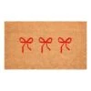 Bow Trio Red 24 In. X 36 In. Indoor/Outdoor Doormat
