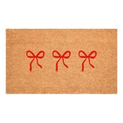 Bow Trio Red 24 In. X 36 In. Indoor/Outdoor Doormat