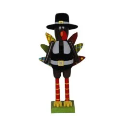 15 In. Turkey Nutcracker With Pilgrim Hat