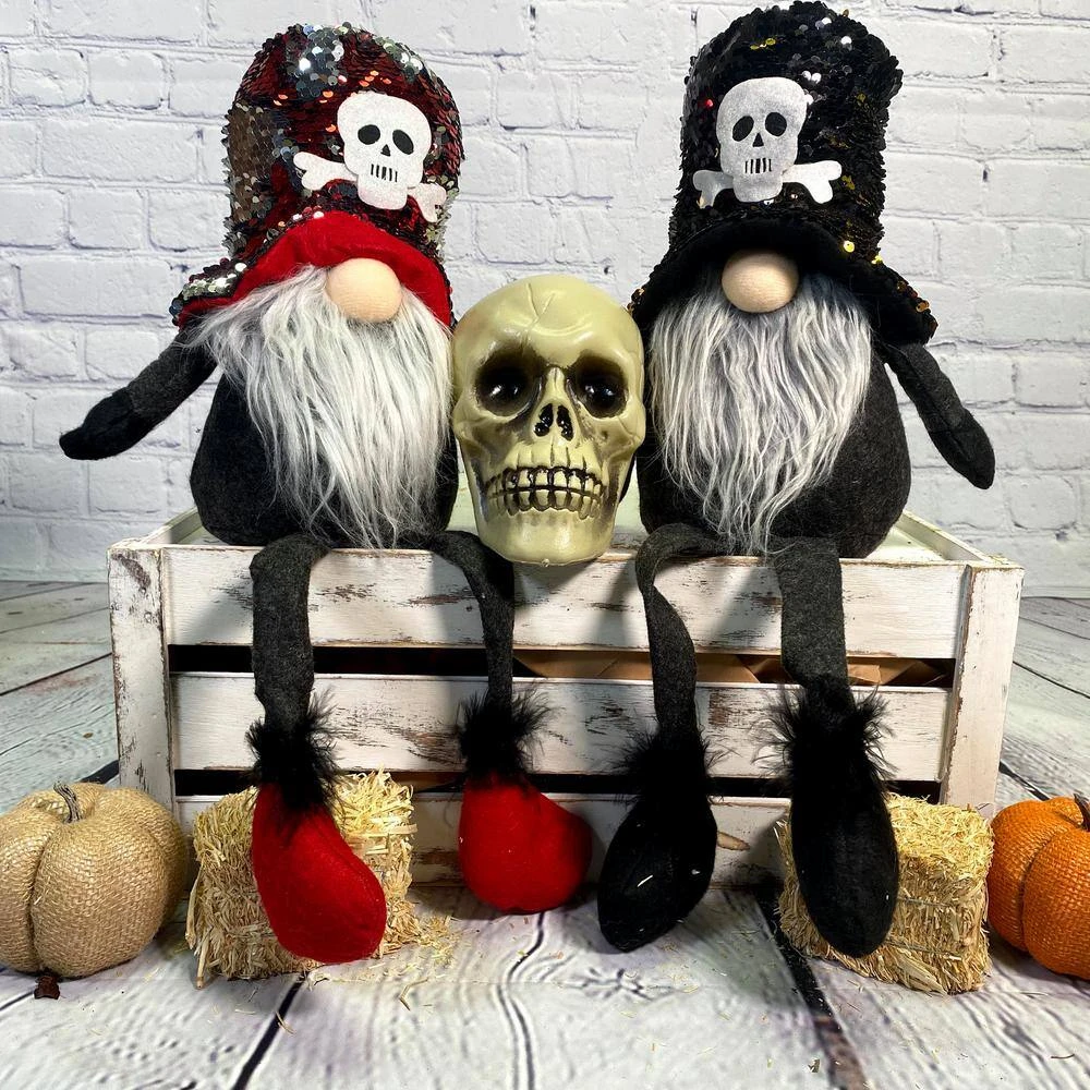 20 In. Sitting Halloween Gnome Plush (Red Hat) Ornament Home Decor 4 20 In. Sitting Halloween Gnome Plush (Red Hat) Ornament Home Decor - Image 4