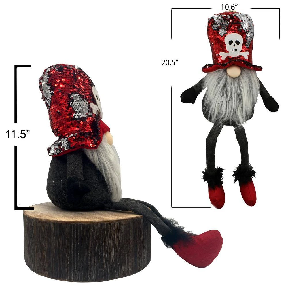 20 In. Sitting Halloween Gnome Plush (Red Hat) Ornament Home Decor 2 20 In. Sitting Halloween Gnome Plush (Red Hat) Ornament Home Decor - Image 2