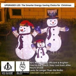 47.5 In. 3-Piece Outdoor Christmas Decoration Pop-Up Snowman Family Set With Cool White LEDs 13 47.5 In. 3-Piece Outdoor Christmas Decoration Pop-Up Snowman Family Set With Cool White LEDs -The Home Depot Shop starfree christmas yard decorations hoxsod0104 40 1000