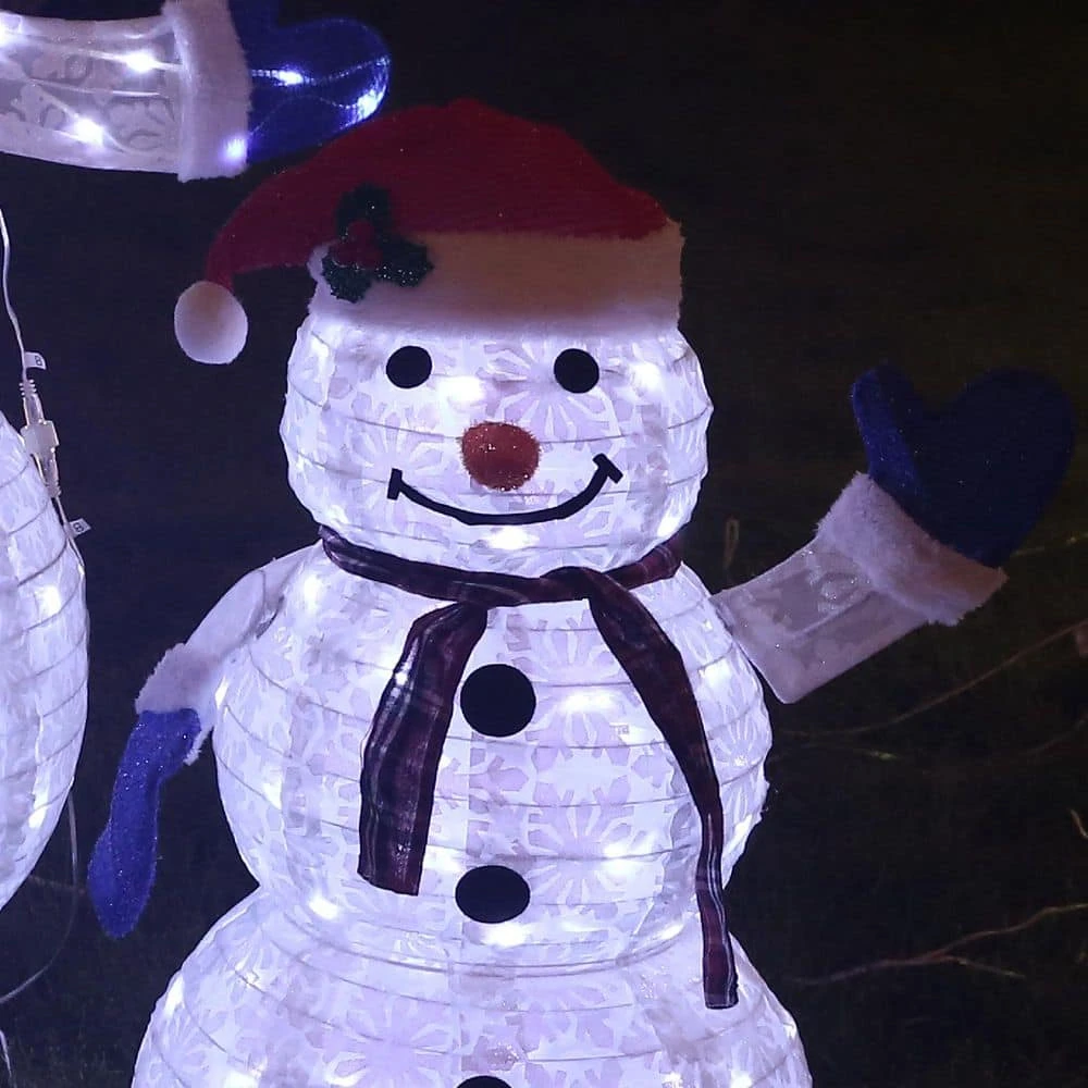 47.5 In. 3-Piece Outdoor Christmas Decoration Pop-Up Snowman Family Set With Cool White LEDs 10 47.5 In. 3-Piece Outdoor Christmas Decoration Pop-Up Snowman Family Set With Cool White LEDs - Image 10