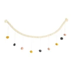 60 In. Cotton Knit Pom-Pom Garland