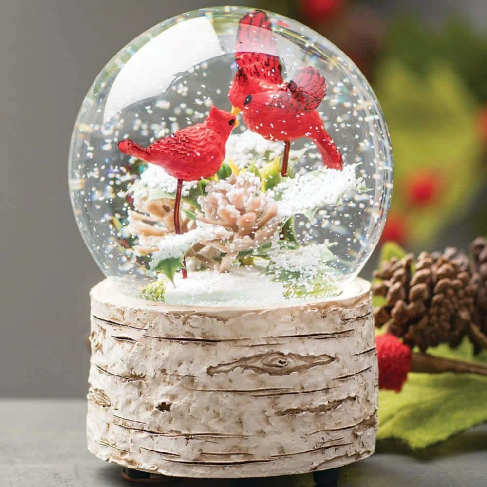 5 In. Cardinal Musical Christmas Waterglobe 2 5 In. Cardinal Musical Christmas Waterglobe - Image 2