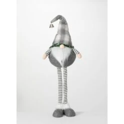 34 In. Multicolor Polyester Holiday Standing Long Legged Plaid Gnome -The Home Depot Shop sullivans christmas figurines pn3493 1f 1000