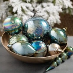 4", 4.5" And 6.5" Iridescent Teal Ornament (Set Of 3) 5 4", 4.5" And 6.5" Iridescent Teal Ornament (Set Of 3) -The Home Depot Shop sullivans christmas ornament sets or10228 4f 1000