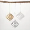 4.5 In. Faceted Drop Ornament - Set Of 3, Multicolored Christmas Ornaments