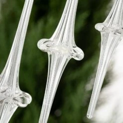 14.75 In. , 9.75 In. And 7.5 In. Glass Icicle Ornament - Set Of 3, Clear Christmas Ornaments 6 14.75 In. , 9.75 In. And 7.5 In. Glass Icicle Ornament - Set Of 3, Clear Christmas Ornaments -The Home Depot Shop sullivans christmas ornament sets or10550 4f 1000