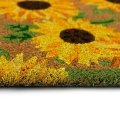 Home Accents Holiday Sunflower Festival Fun 18 In. X 30 In. Harvest Coir Outdoor Mat -The Home Depot Shop sunflower festival fun home accents holiday fall doormats 969899 40 1000