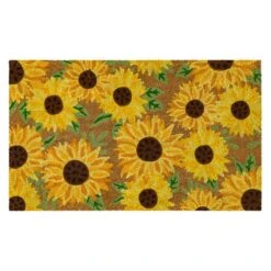 Home Accents Holiday Sunflower Festival Fun 18 In. X 30 In. Harvest Coir Outdoor Mat
