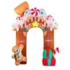 10F Ft. H X 2 Ft. W Gingerbread Arch Inflatable For Christmas Outdoor Decor