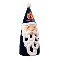 Auburn University Santa LED Christmas Garden Statuary, 8 In.