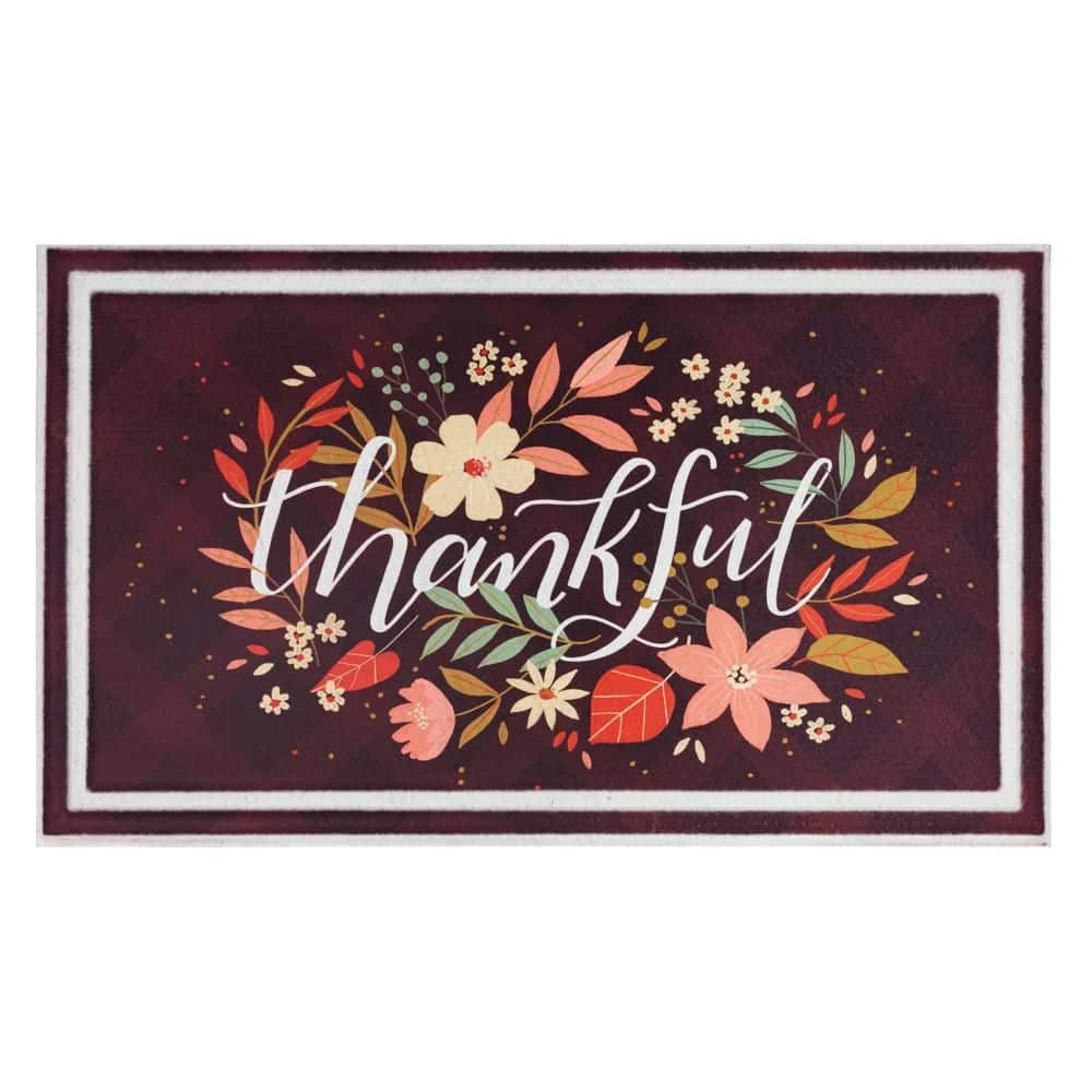Home Accents Holiday Thankful For Fall 18 In. X 30 In. Harvest Supreme Entry Doormat 1 Home Accents Holiday Thankful For Fall 18 In. X 30 In. Harvest Supreme Entry Doormat