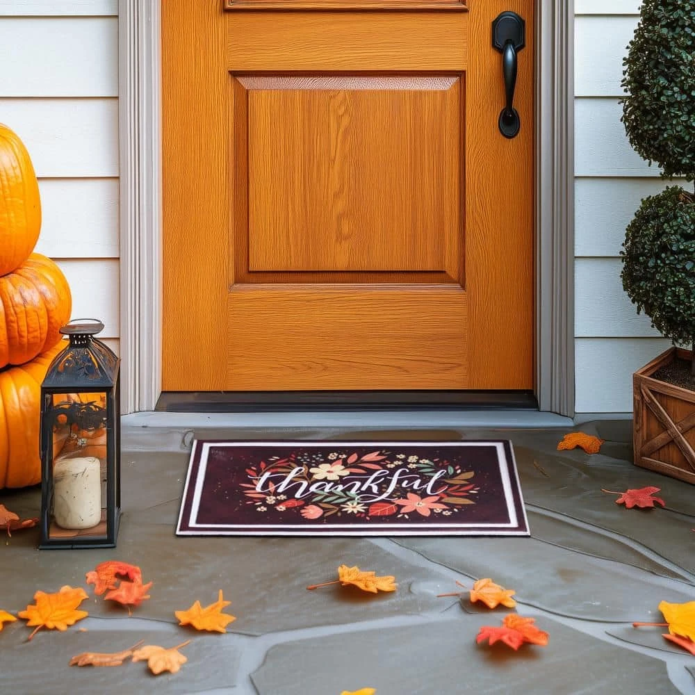 Home Accents Holiday Thankful For Fall 18 In. X 30 In. Harvest Supreme Entry Doormat 2 Home Accents Holiday Thankful For Fall 18 In. X 30 In. Harvest Supreme Entry Doormat - Image 2