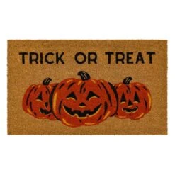 Home Accents Holiday Treat Pumpkins 18 In. X 30 In. Harvest Coir Outdoor Mat