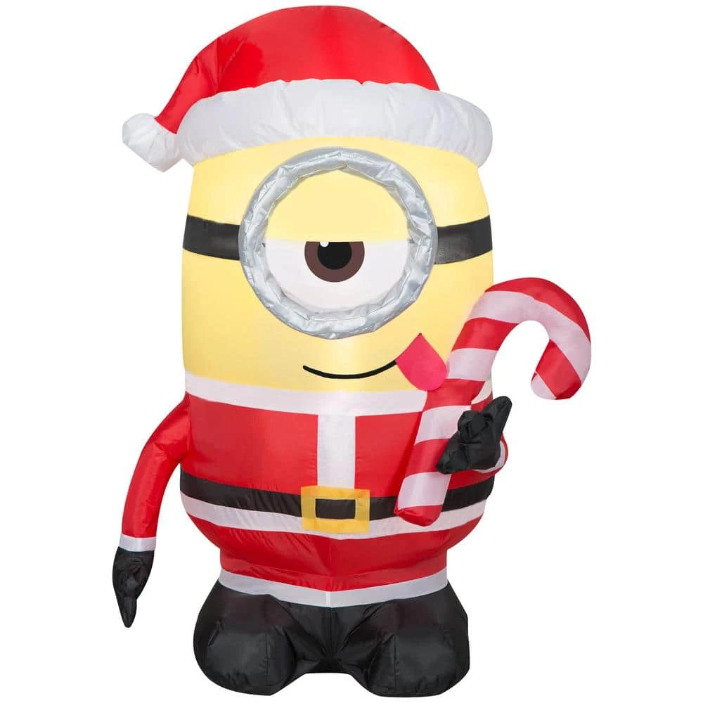 Universal 3.5 Ft. Airblown-Minion Stuart Licking Candy Cane 1 Universal 3.5 Ft. Airblown-Minion Stuart Licking Candy Cane