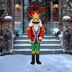 5 Ft. 3D Nutcracker Outdoor Christmas Holiday Yard Decoration Warm White Light 23 5 Ft. 3D Nutcracker Outdoor Christmas Holiday Yard Decoration Warm White Light -The Home Depot Shop veikous christmas yard decorations pg0403 07 31 1000