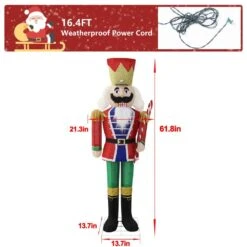 5 Ft. 3D Nutcracker Outdoor Christmas Holiday Yard Decoration Warm White Light 18 5 Ft. 3D Nutcracker Outdoor Christmas Holiday Yard Decoration Warm White Light -The Home Depot Shop veikous christmas yard decorations pg0403 07 4f 1000