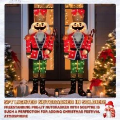 5 Ft. 3D Nutcracker Outdoor Christmas Holiday Yard Decoration Warm White Light 22 5 Ft. 3D Nutcracker Outdoor Christmas Holiday Yard Decoration Warm White Light -The Home Depot Shop veikous christmas yard decorations pg0403 07 76 1000