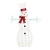 4.5 Ft. Iridescent Snowman Outdoor Christmas Holiday Yard Decoration With Cool White LED Lights
