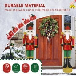 5.9 Ft. 3D Scepter Nutcracker Outdoor Christmas Holiday Yard Decoration Warm White LED Lights -The Home Depot Shop veikous christmas yard decorations pg0403 25 1d 1000