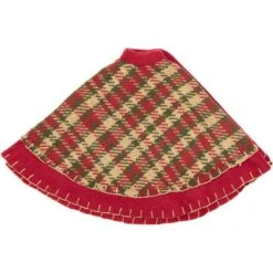 21 In. Cotton Cherry Red Rustic Christmas Decor Mini Tree Skirt -The Home Depot Shop vhc brands christmas tree skirts 28772 4f 1000