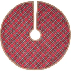 21 In. Gavin Cherry Red Rustic Christmas Decor Mini Tree Skirt