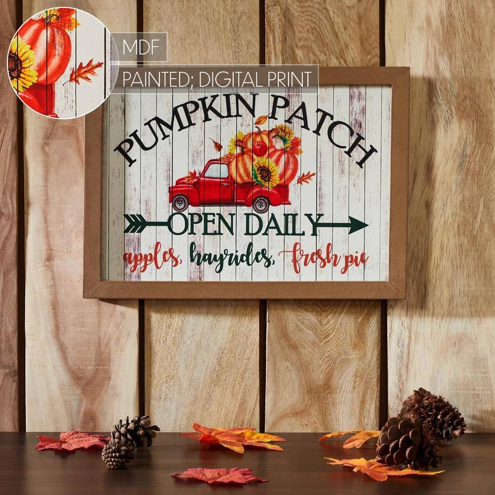 10 In. Shiplap Pumpkin Patch Fall Red Truck Harvest Wall Sign 7 10 In. Shiplap Pumpkin Patch Fall Red Truck Harvest Wall Sign - Image 7