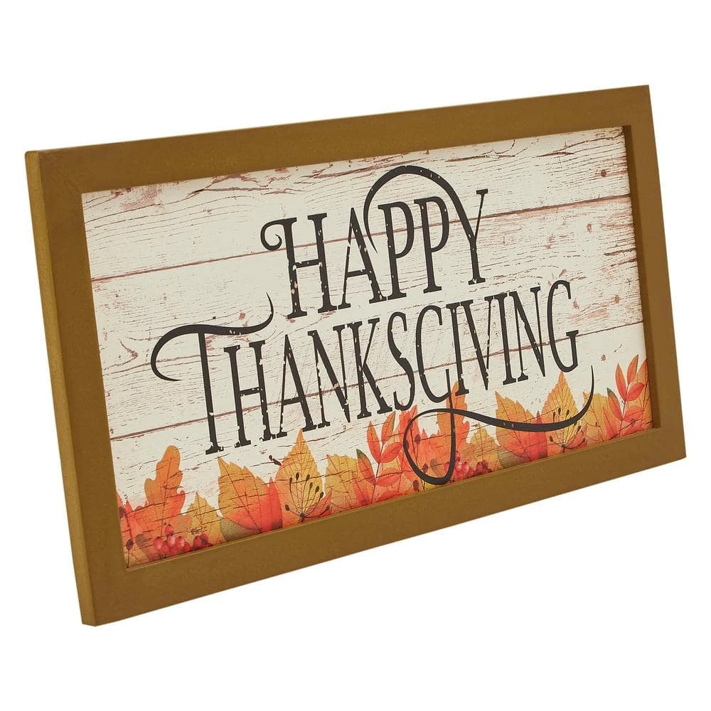 8 In. Shiplap Happy Thanksgiving Fall Leaves Wall Sign 5 8 In. Shiplap Happy Thanksgiving Fall Leaves Wall Sign - Image 5