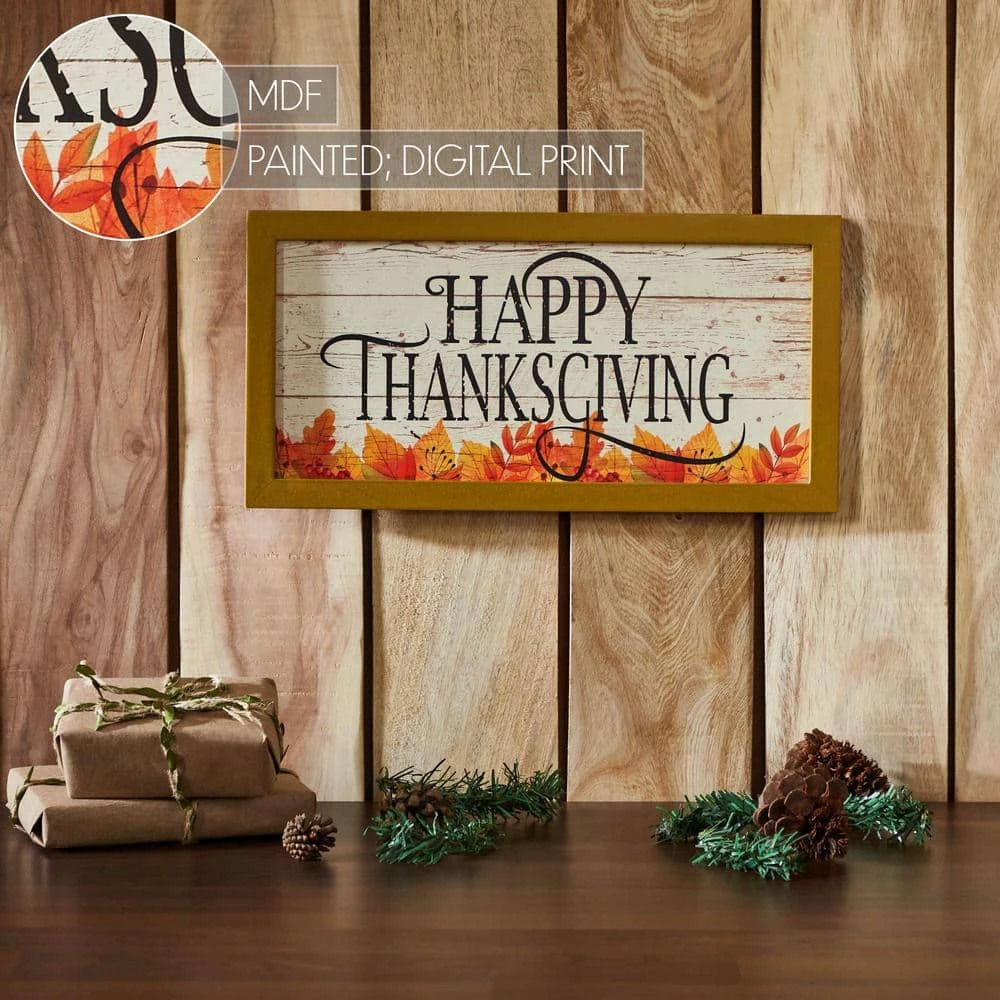 8 In. Shiplap Happy Thanksgiving Fall Leaves Wall Sign 7 8 In. Shiplap Happy Thanksgiving Fall Leaves Wall Sign - Image 7