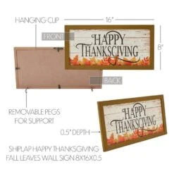 8 In. Shiplap Happy Thanksgiving Fall Leaves Wall Sign 12 8 In. Shiplap Happy Thanksgiving Fall Leaves Wall Sign -The Home Depot Shop vhc brands indoor fall decorations 85381 fa 1000