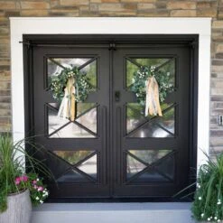 Garland Hanger - Double Door (52-82 In. Doors) (Black) -The Home Depot Shop village lighting company christmas light accessories v 20912 blk 1f 1000