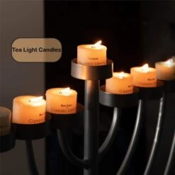 Vintiquewise 47.75 In. Silver Modern Lighting Thin Pipe Hanukkah Menorah Holiday Candles, 9 Branch 11 Vintiquewise 47.75 In. Silver Modern Lighting Thin Pipe Hanukkah Menorah Holiday Candles, 9 Branch -The Home Depot Shop vintiquewise menorahs qi004118 si l 44 1000