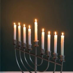Vintiquewise Modern Solid Metal Judaica Hanukkah Menorah 9 Branched Candelabra, Aluminum Small -The Home Depot Shop vintiquewise menorahs qi004119 al s 4f 1000